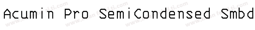 Acumin Pro SemiCondensed Smbd字体转换